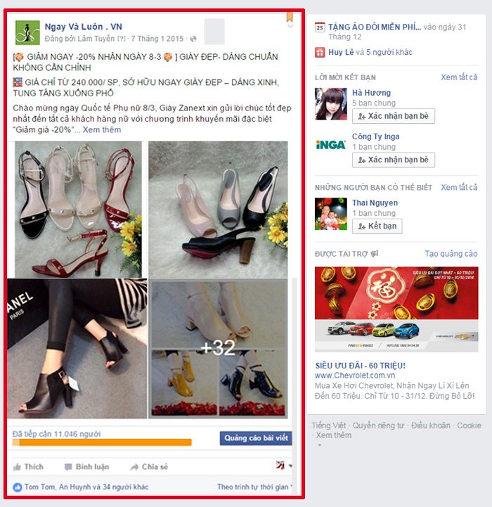 quang cao facebook page post 