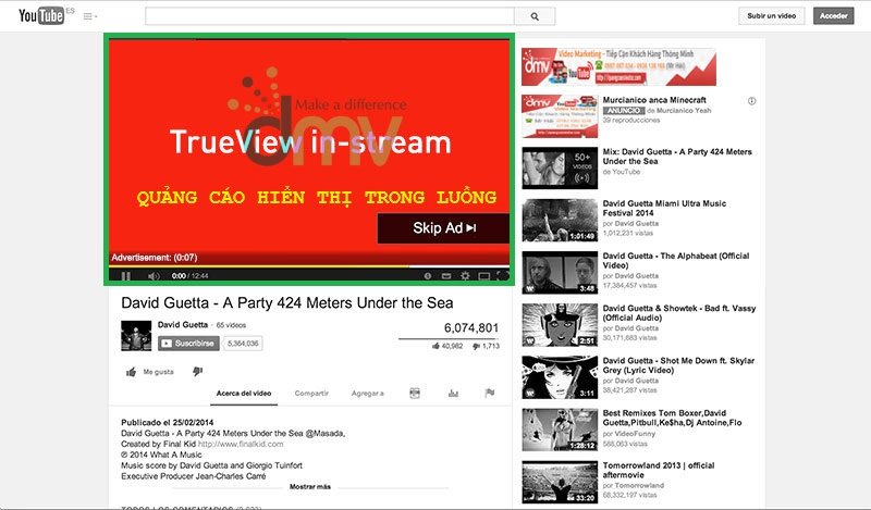 quang cao youtube in-stream