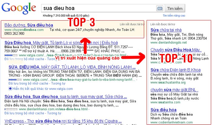 Quảng cáo theo từ khóa ngày càng được quan tâm
